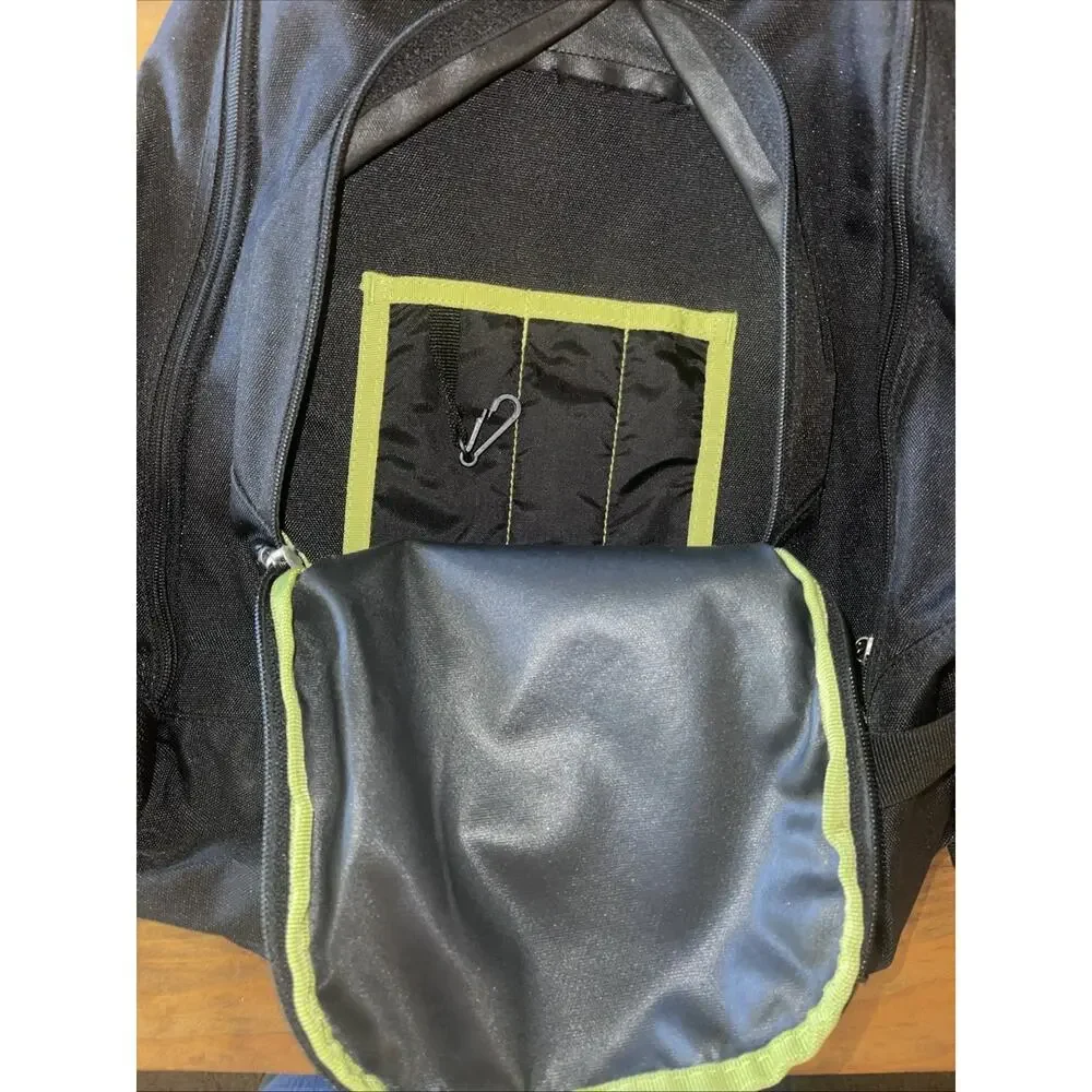 Y2K Vintage Nike Backpack Black Yellow Small 2005 Glow n Dark